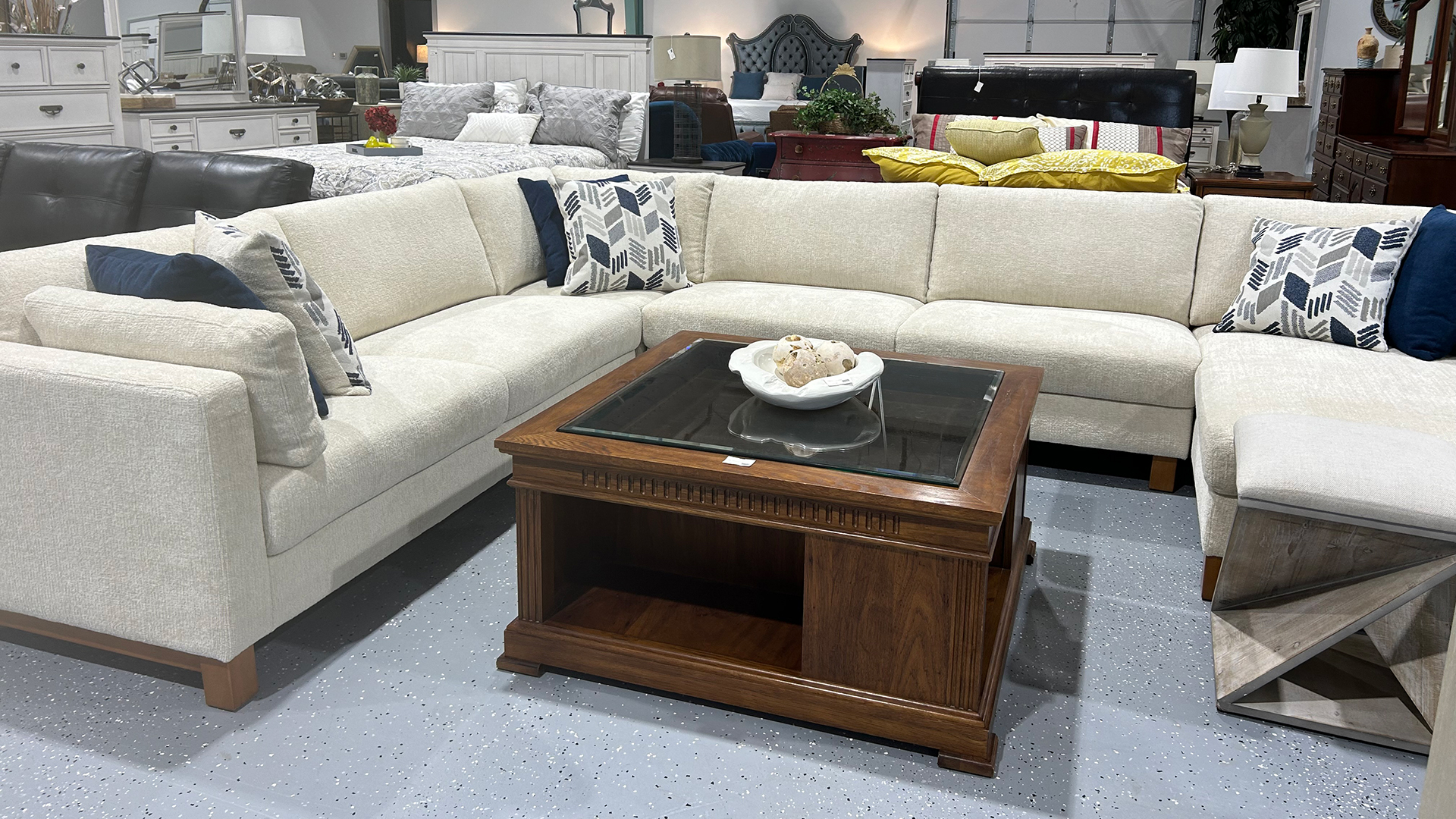 Satisfaction-Guaranteed Light Colored Living Room Sectional